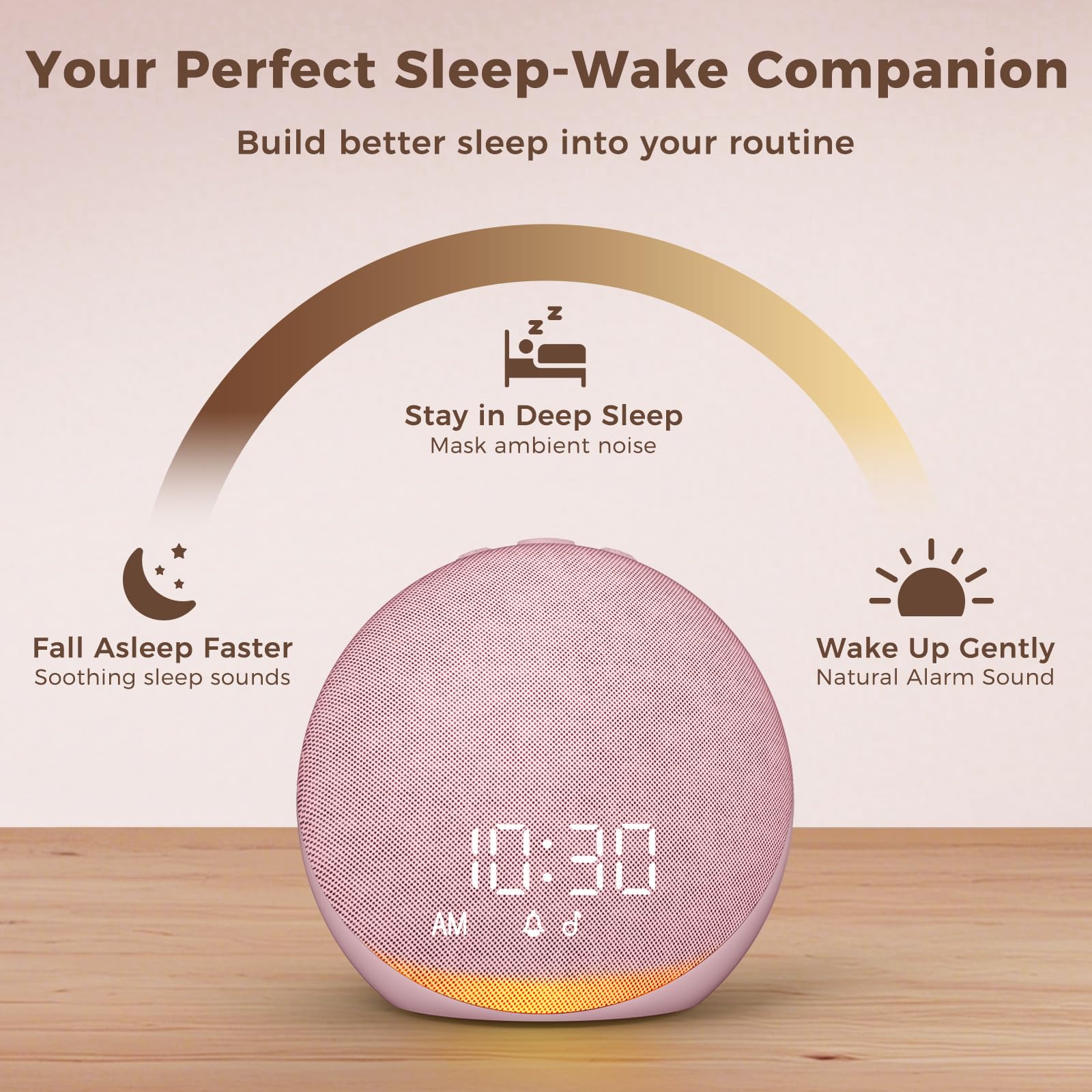 Acedeck Sound Machine 9-Color Night Light creates soothing ambience.
