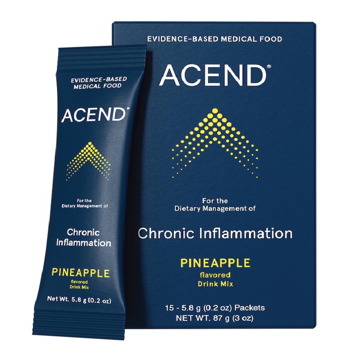 ACEND balance bottle pour shows an easy, controlled serving for daily inflammatory support.