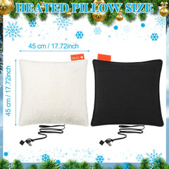 AceOrbit heated pillow in soft suede fabric for cozy comfort