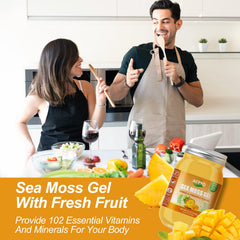 ACEYO Irish Sea Moss Gel mango pineapple serving idea for family-friendly meals