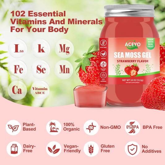 ACEYO product label closeup showing gluten-free, non-GMO ingredients