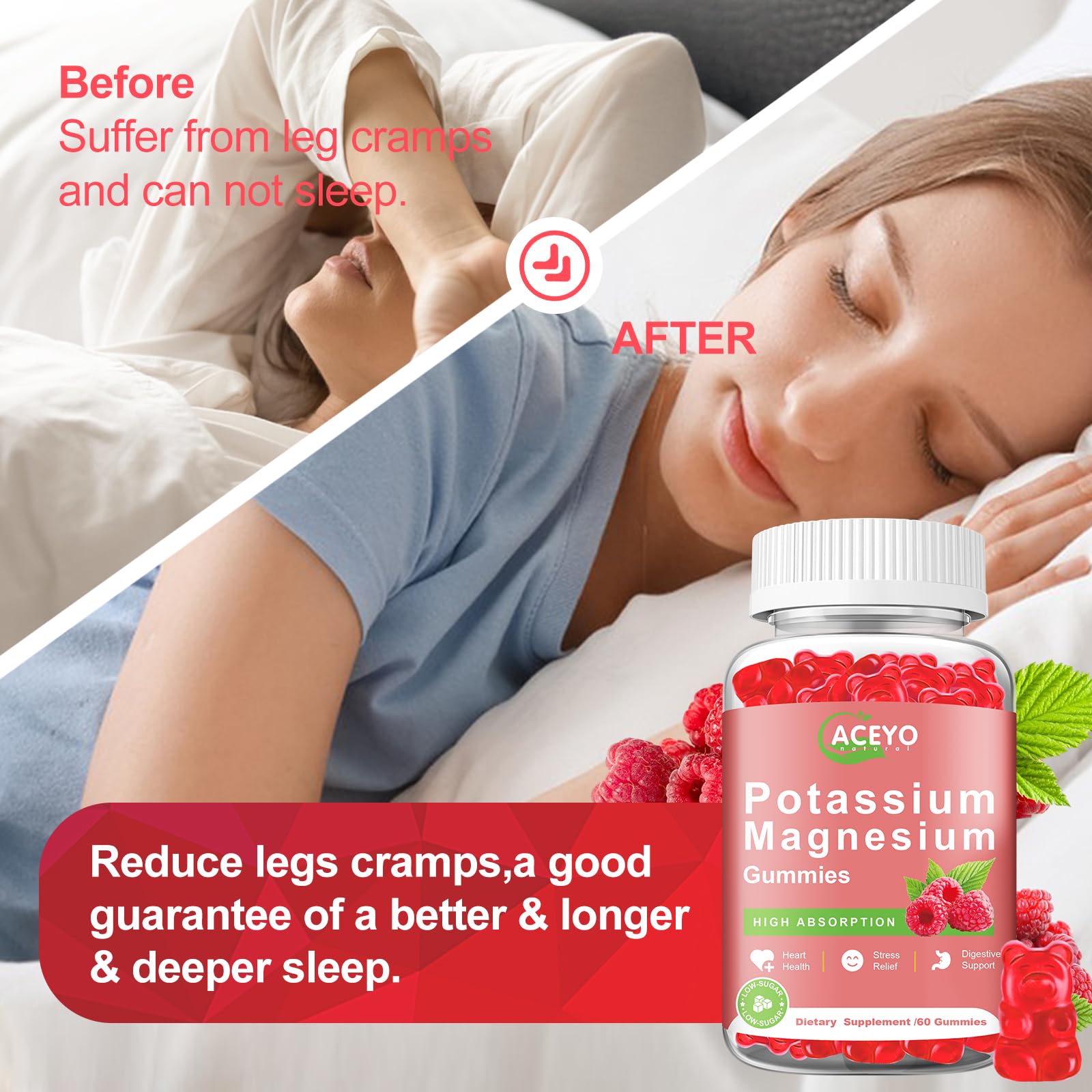 ACEYO gummies stack shows colorful chews ideal for adults and kids.