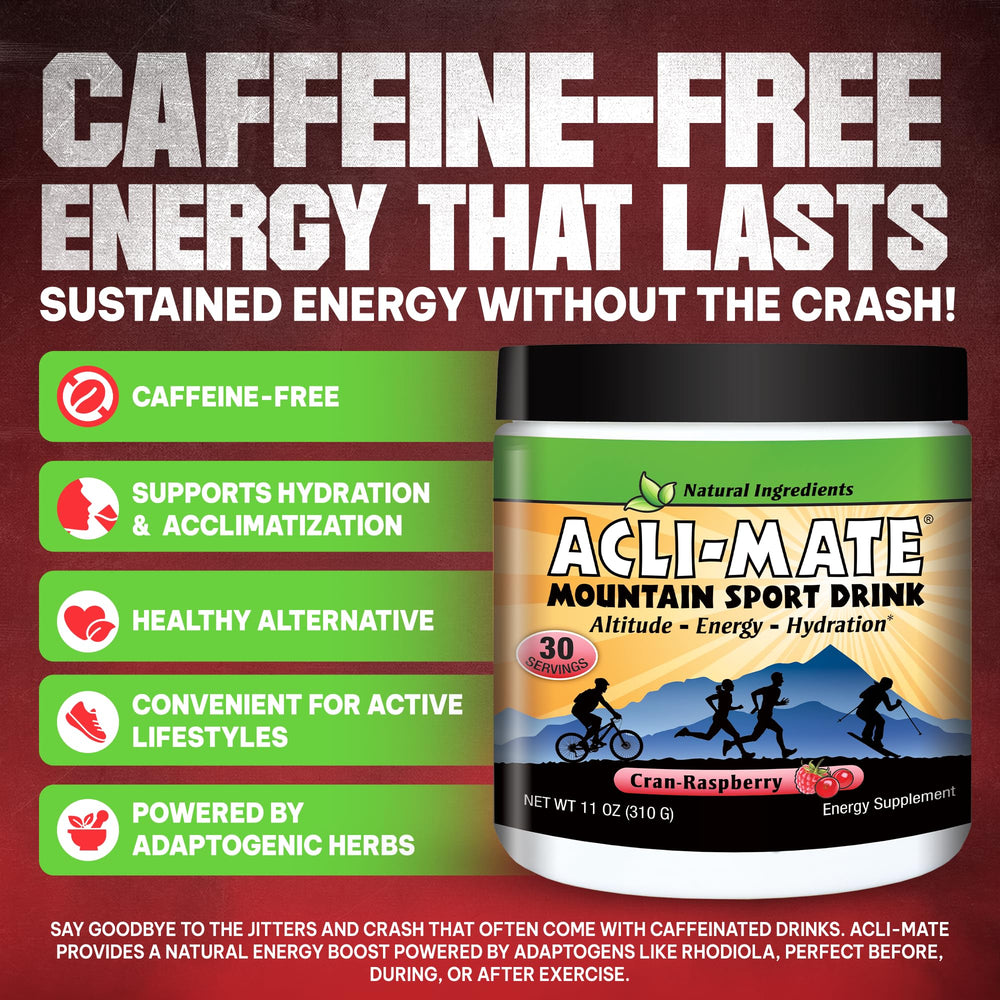 Acli-Mate Cranraspberry flavor being poured after a workout.