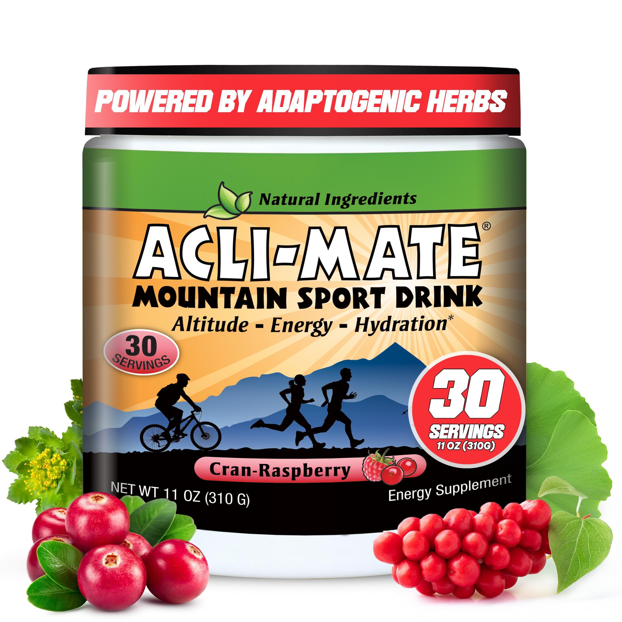 Acli-Mate Mountain Sport Drink tub ready to mix for hikes.