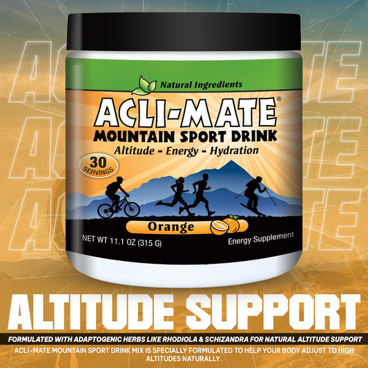 Acli-Mate orange powder stirred into water for quick hydration