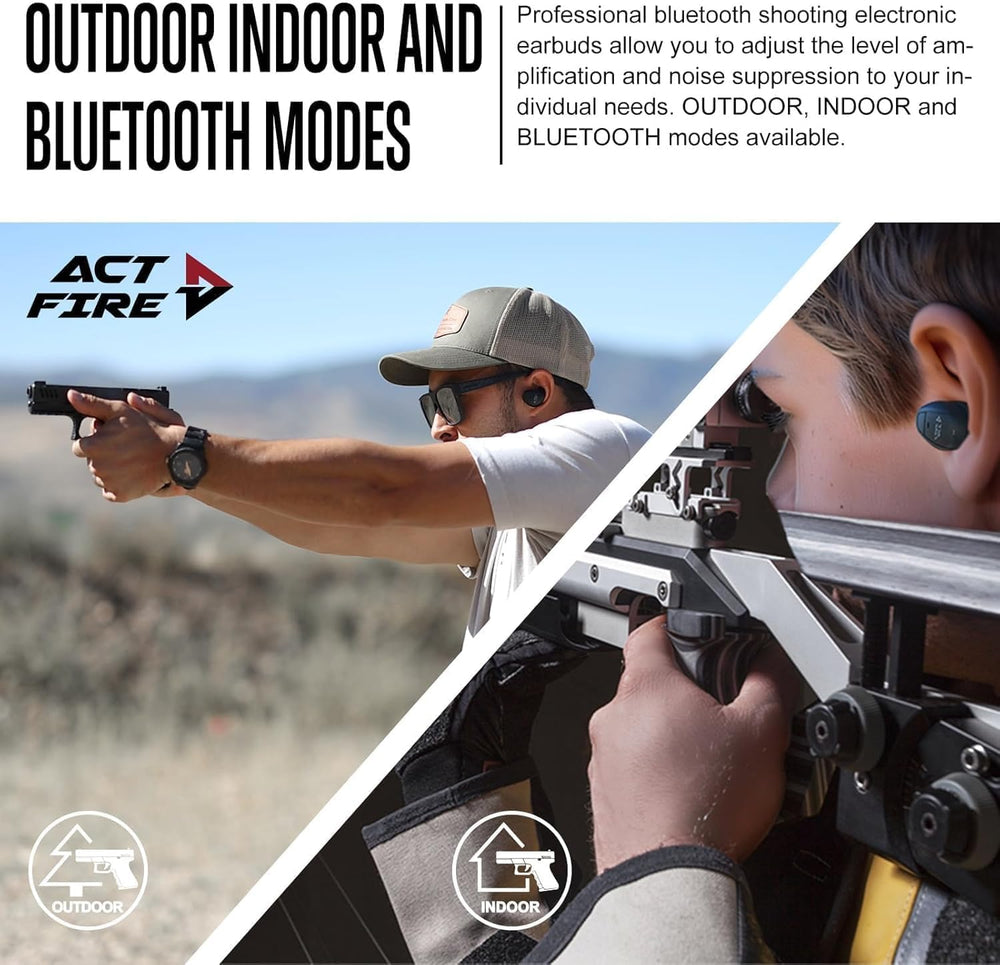 ACT FIRES long battery life sustains hours of shooting and calls.