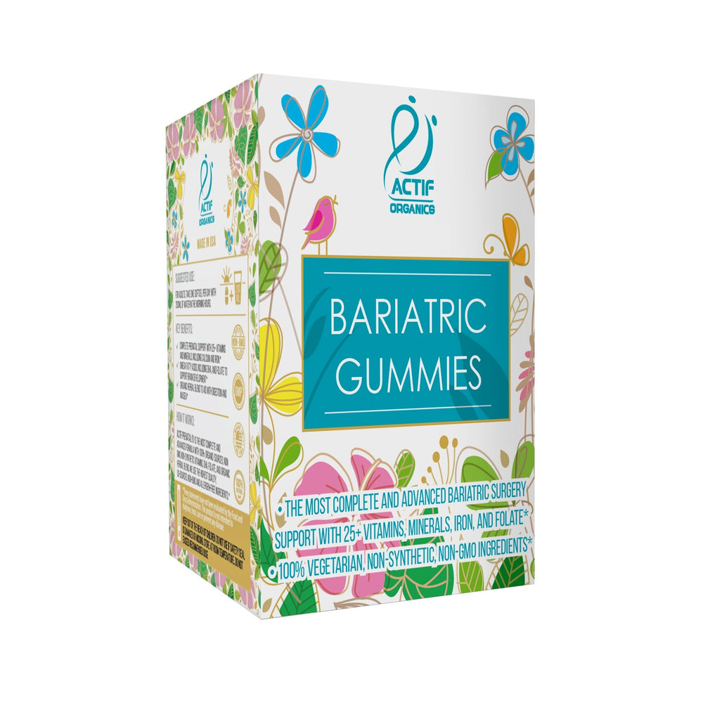 ACTIF Bariatric Gummies with liposomal delivery graphic indicating enhanced absorption.