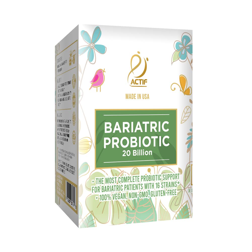 ACTIF Bariatric Probiotic bottle with 60 gummies for gut support