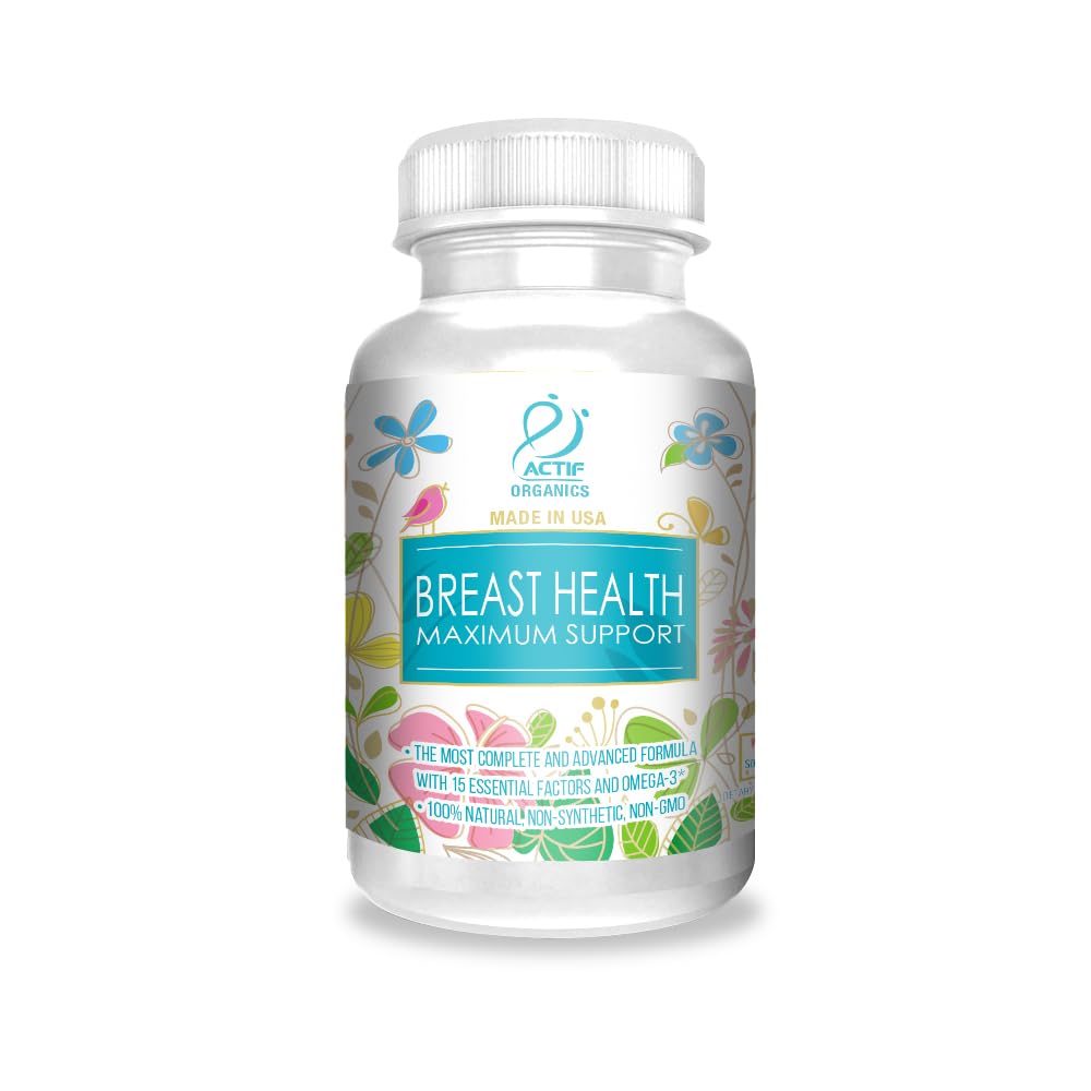 ACTIF Breast Health maximum bottle highlights a comprehensive breast wellness formula.