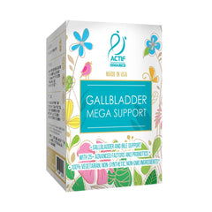 ACTIF Gallbladder Mega Support bottle with Made in USA seal signaling quality.