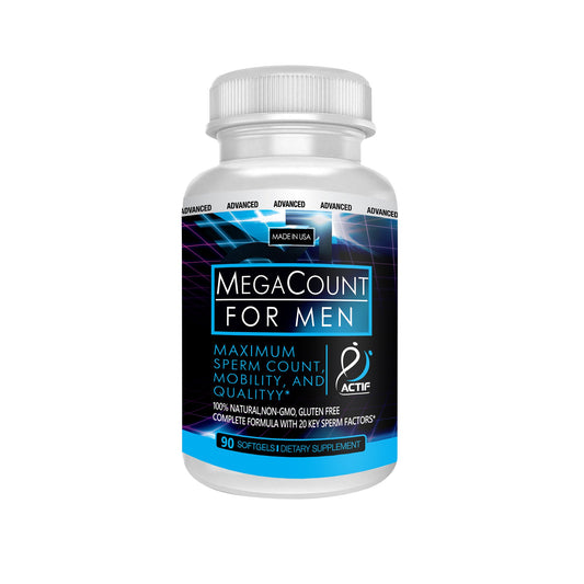 ACTIF MegaCount for Men bottle front view highlighting fertility support