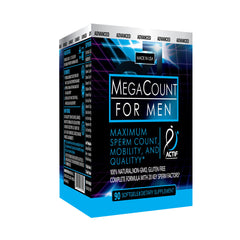 ACTIF MegaCount for Men capsules close-up showing daily intake suggestion
