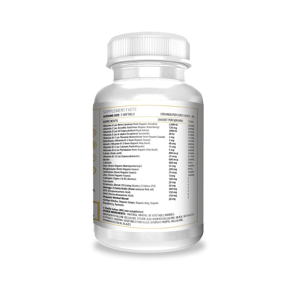 ACTIF omega-3 softgel capsules provide EPA/DHA essential fatty acids.