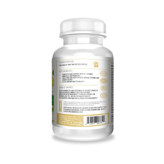 ACTIF daily-dose pack for 70+ women enables easy, consistent supplementation.