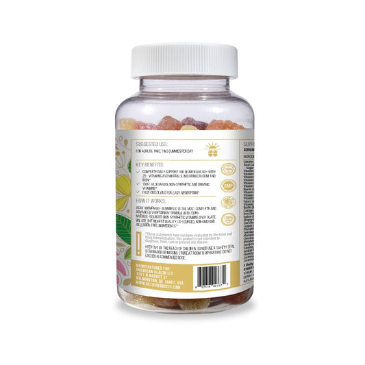 ACTIF gummies closeup showing texture and 25+ factors for energy