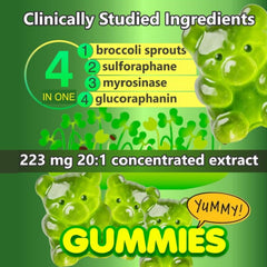 Bottle showcasing high-potency 20:1 extract for Activ Plus sulforaphane.