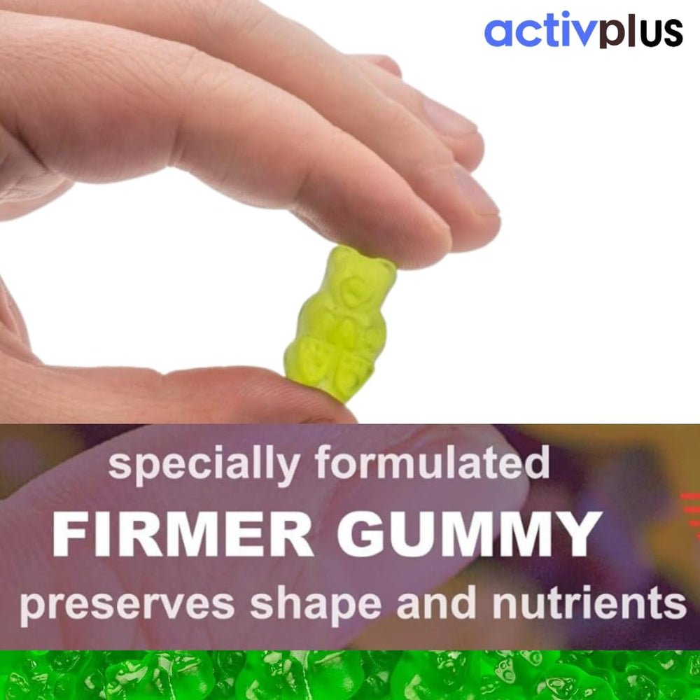 Fruit-flavored gummies designed for easy daily intake.