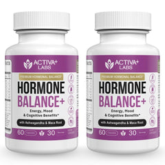 Activa Labs+ Hormone Balance bottle supports daily energy and mood balance at a glance.
