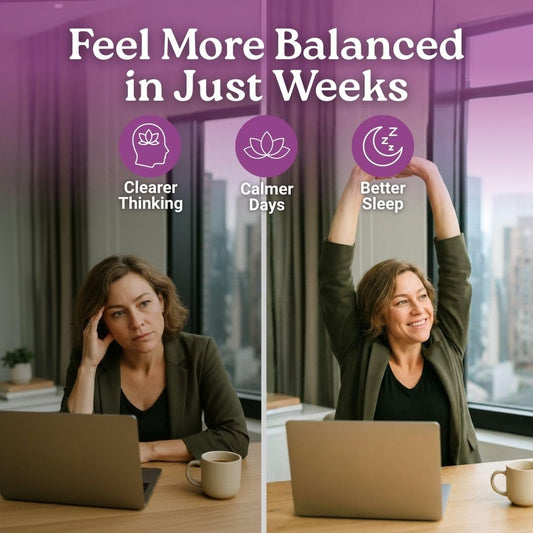 Activa Labs+ capsules closeup highlights mood support for daily balance.