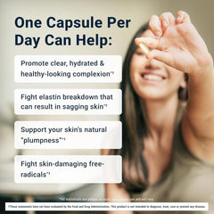 ActivatedYou Essential Skin Food capsules closeup with plant-based ingredients.