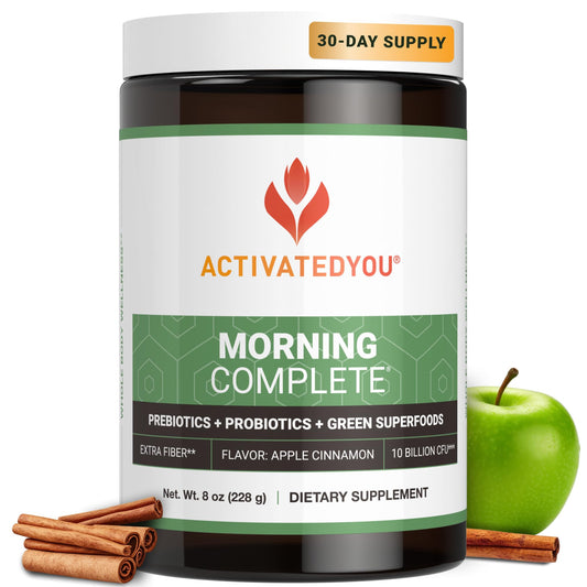 ActivatedYOU Morning Complete bottle ready for daily wellness ritual