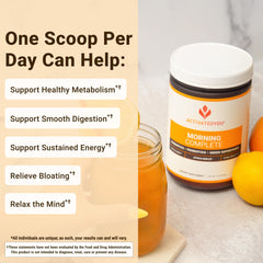 ACTIVATEDYOU Morning Complete Citrus glass pour for easy daily hydration.