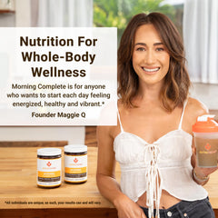 ACTIVATEDYOU Morning Complete Citrus powder on counter with vibrant citrus aroma.