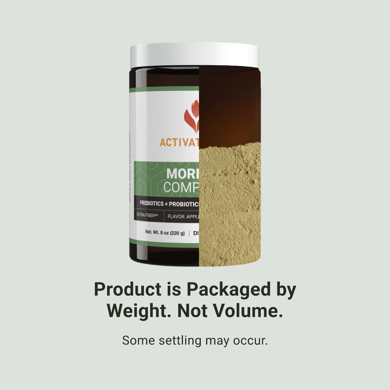 ActivatedYOU Morning Complete ingredients close-up highlighting greens and probiotics