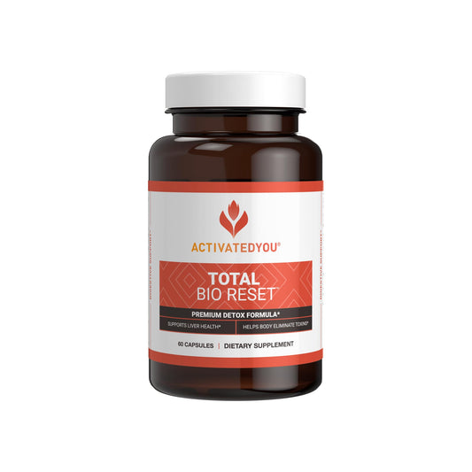 ActivatedYou Total Bio Reset bottle showcasing the detox formula for daily wellness
