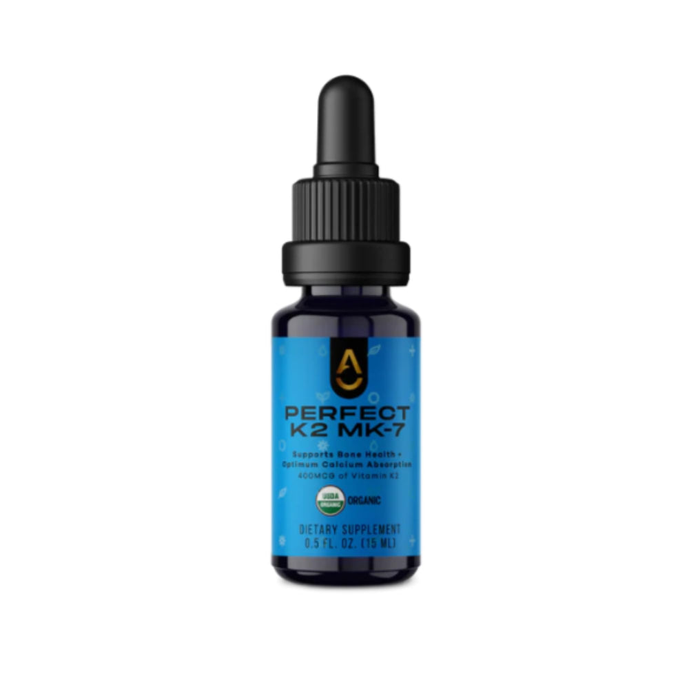 ACTIVATION K2MK7 liquid bottle pour supports simple dosing for bone health.