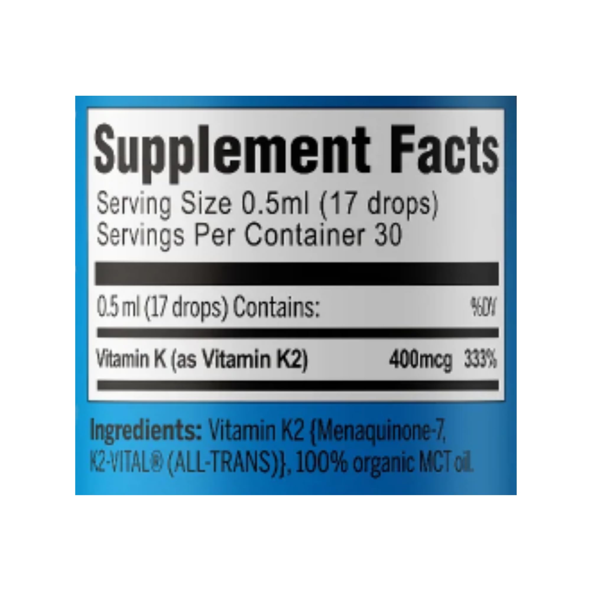 ACTIVATION K2MK7 liquid in-use dosing shows potential absorption benefits.