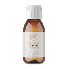 Activation Perfect Iodine Solution bottle pour shows colorless liquid for easy dosage.