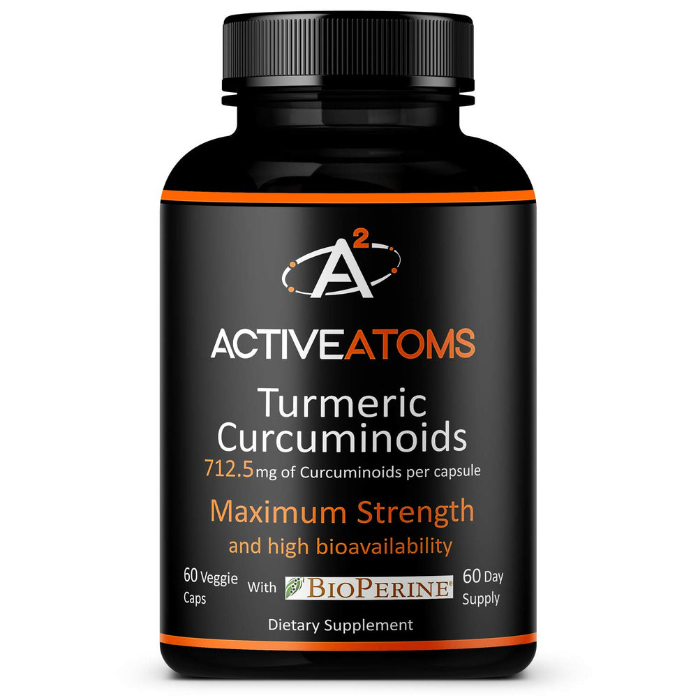 Active Atoms turmeric extract capsule highlighting high potency for daily wellness