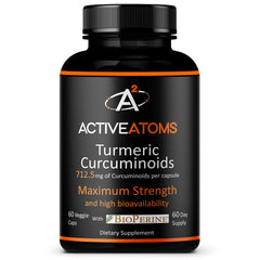 Active Atoms turmeric extract capsule highlighting high potency for daily wellness