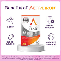 Active Iron whey protein formula promotes better absorption.