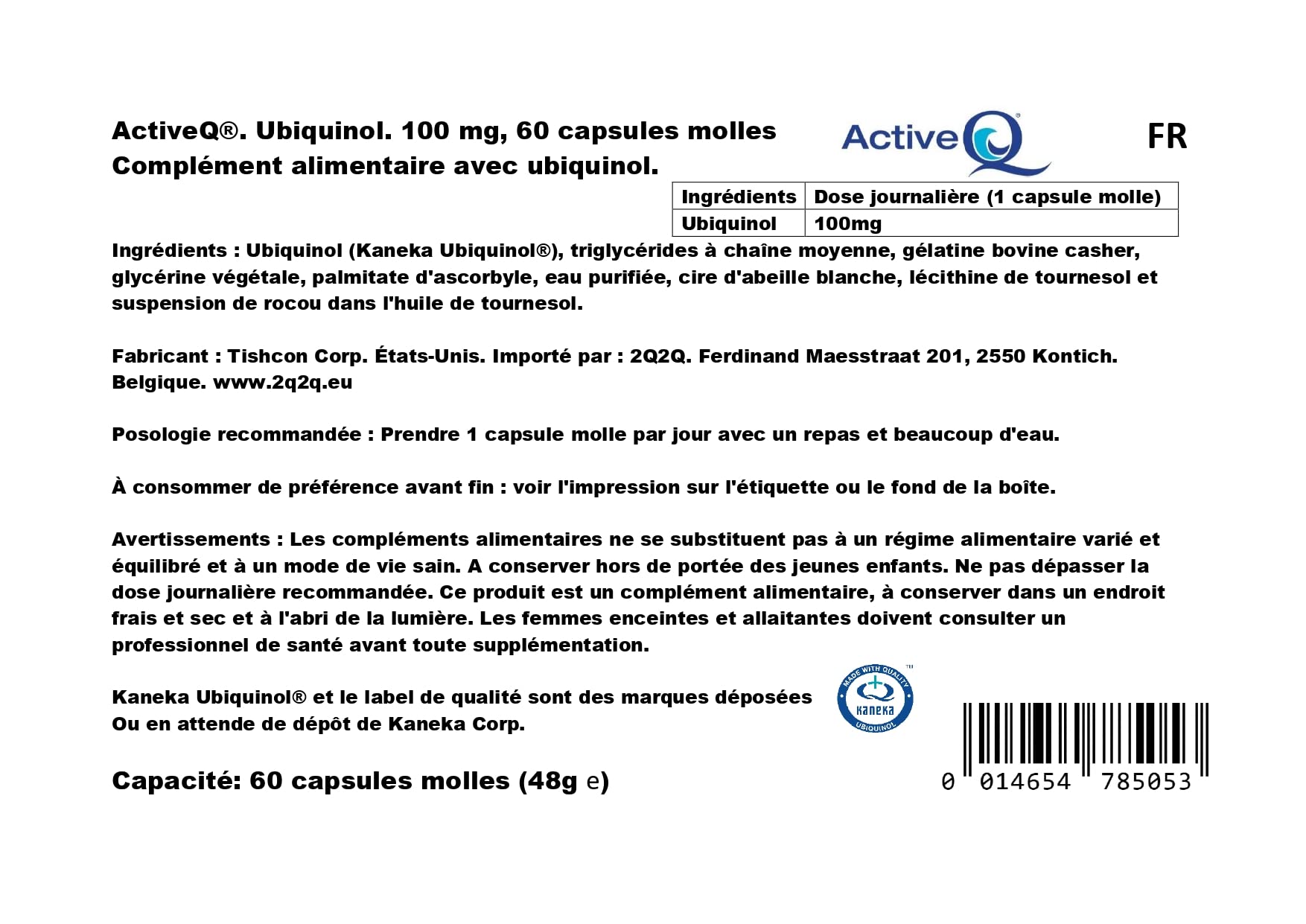 ActiveQ ubiquinol softgels closeup highlighting stability and high potency.