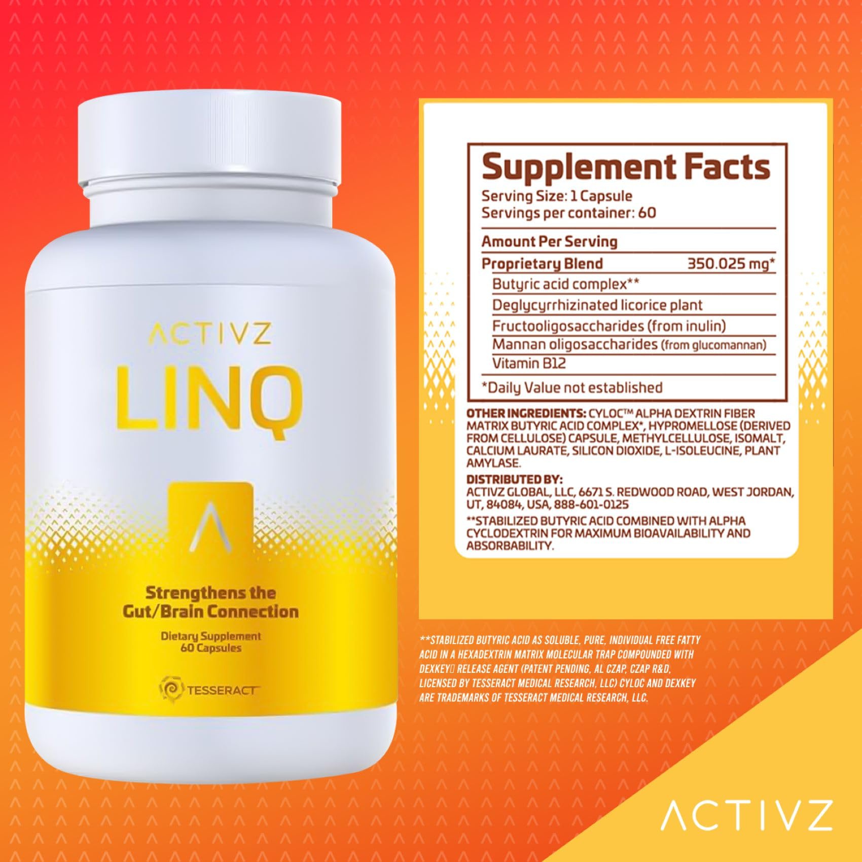 ACTIVZ LINQ capsules inside a blister pack ready for daily use.