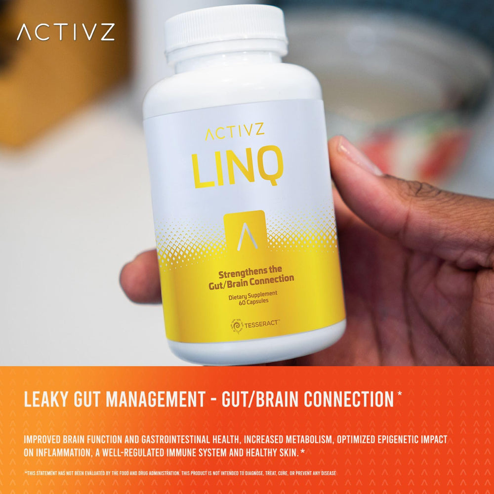 ACTIVZ LINQ gut brain illustration showing holistic wellness potential.