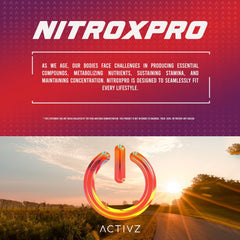 ACTIVZ NitroxPro nutrition facts panel for quick reference