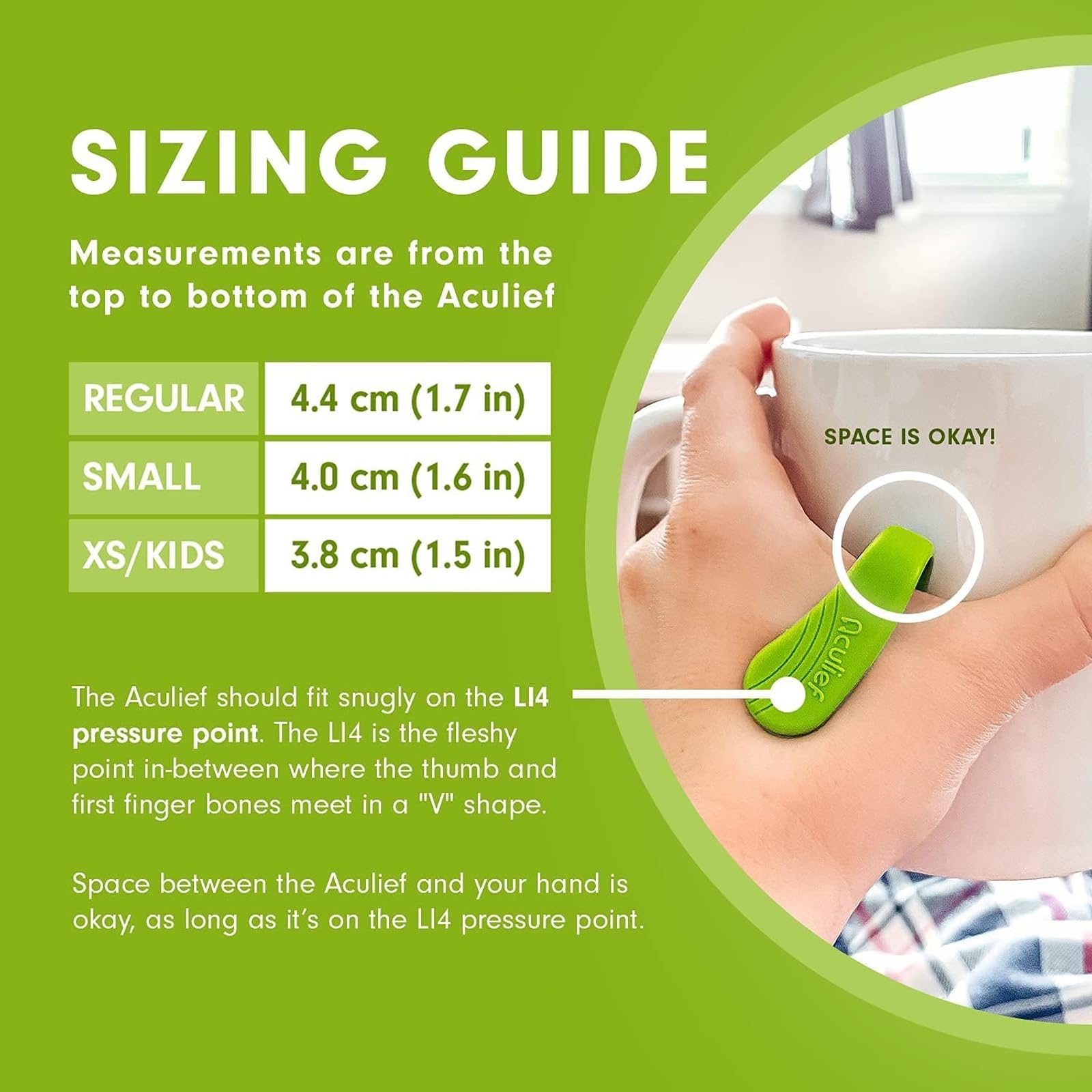 Aculief durable nylon construction supports daily wear and reuse.