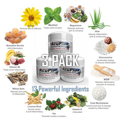 AcuPlus menthol closeup highlights cooling sensation