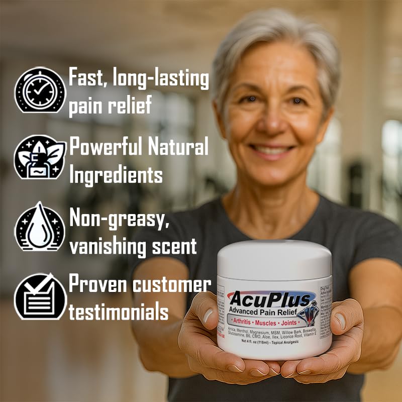 AcuPlus non-greasy, fast-absorbing cream texture for comfortable wear
