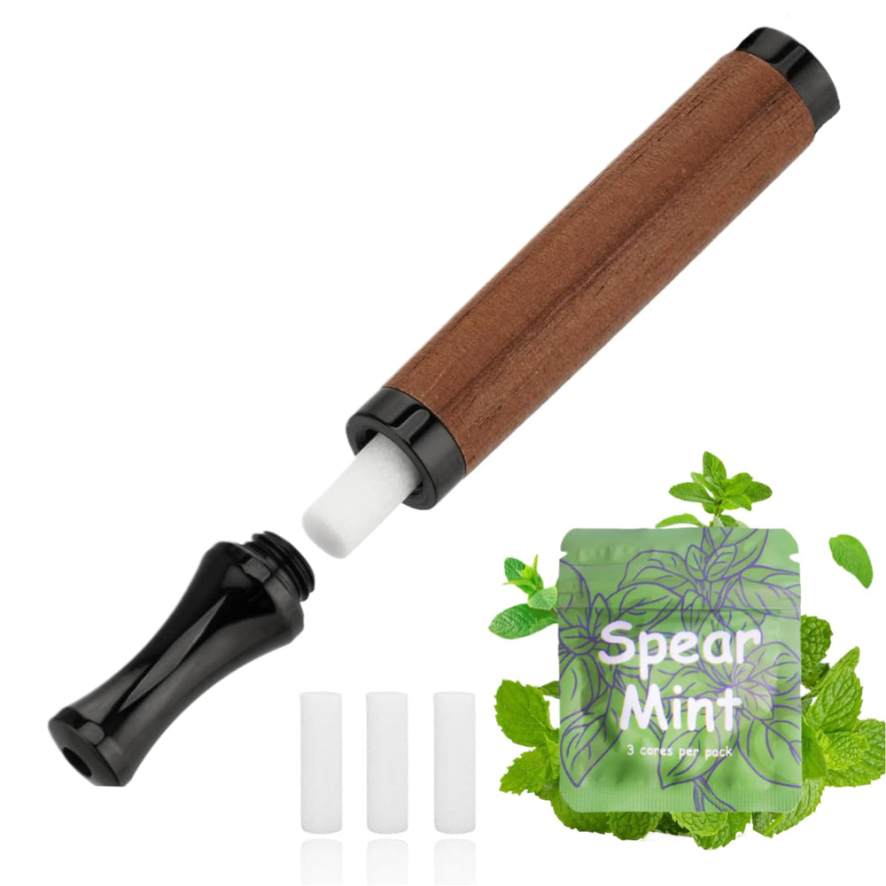 AD ADASTONE smokeless inhaler with rosewood barrel for natural oral fixation relief.