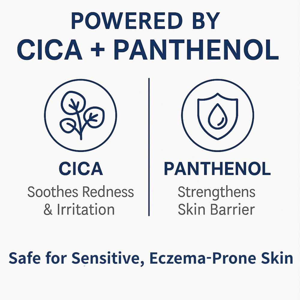 Patch application on skin demonstrates quick calming use after flare-ups.