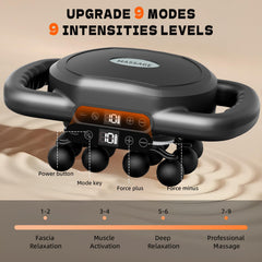 AdamPark massager charging via USB-C with 2600mAh battery for long use