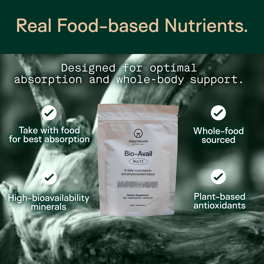 Adapt Naturals label close-up highlighting immune-support nutrients