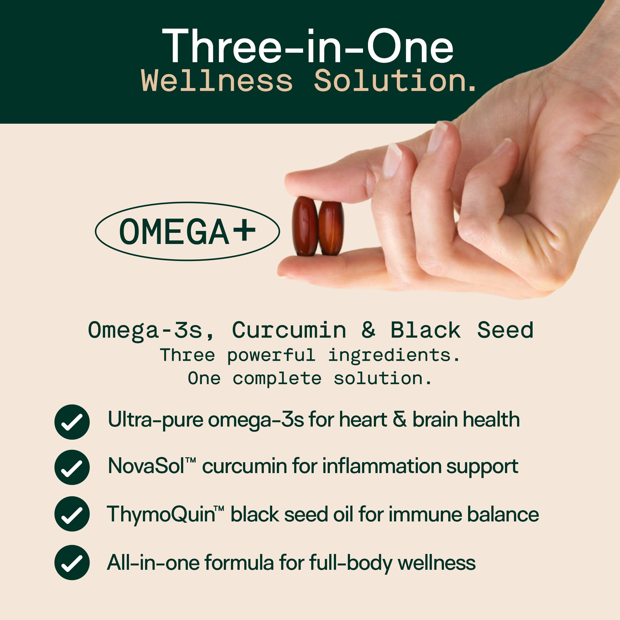 Adapt Naturals Omega-3 bottle label highlighting purity certifications and freshness