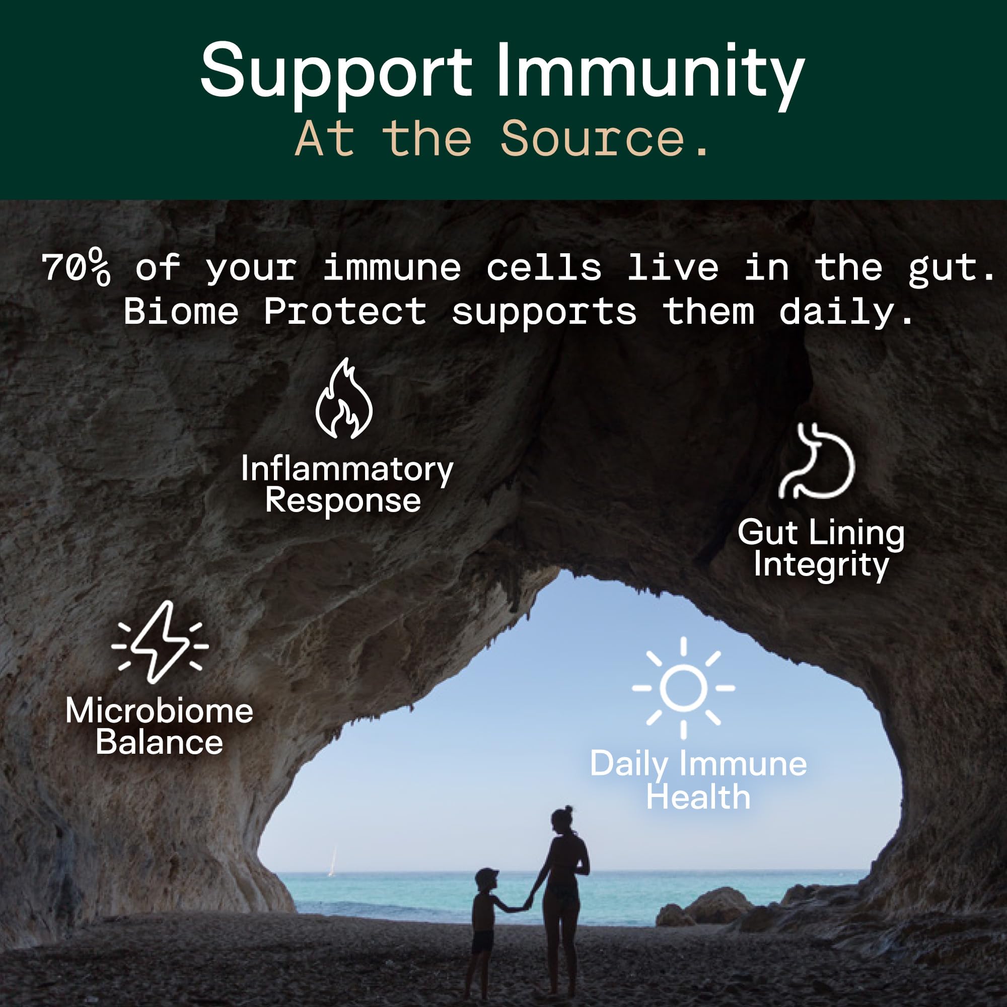 Adapt Naturals probiotic capsules close-up supports digestion.