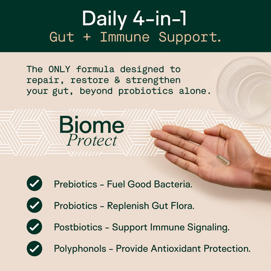 Adapt Naturals probiotic capsules balance the microbiome.