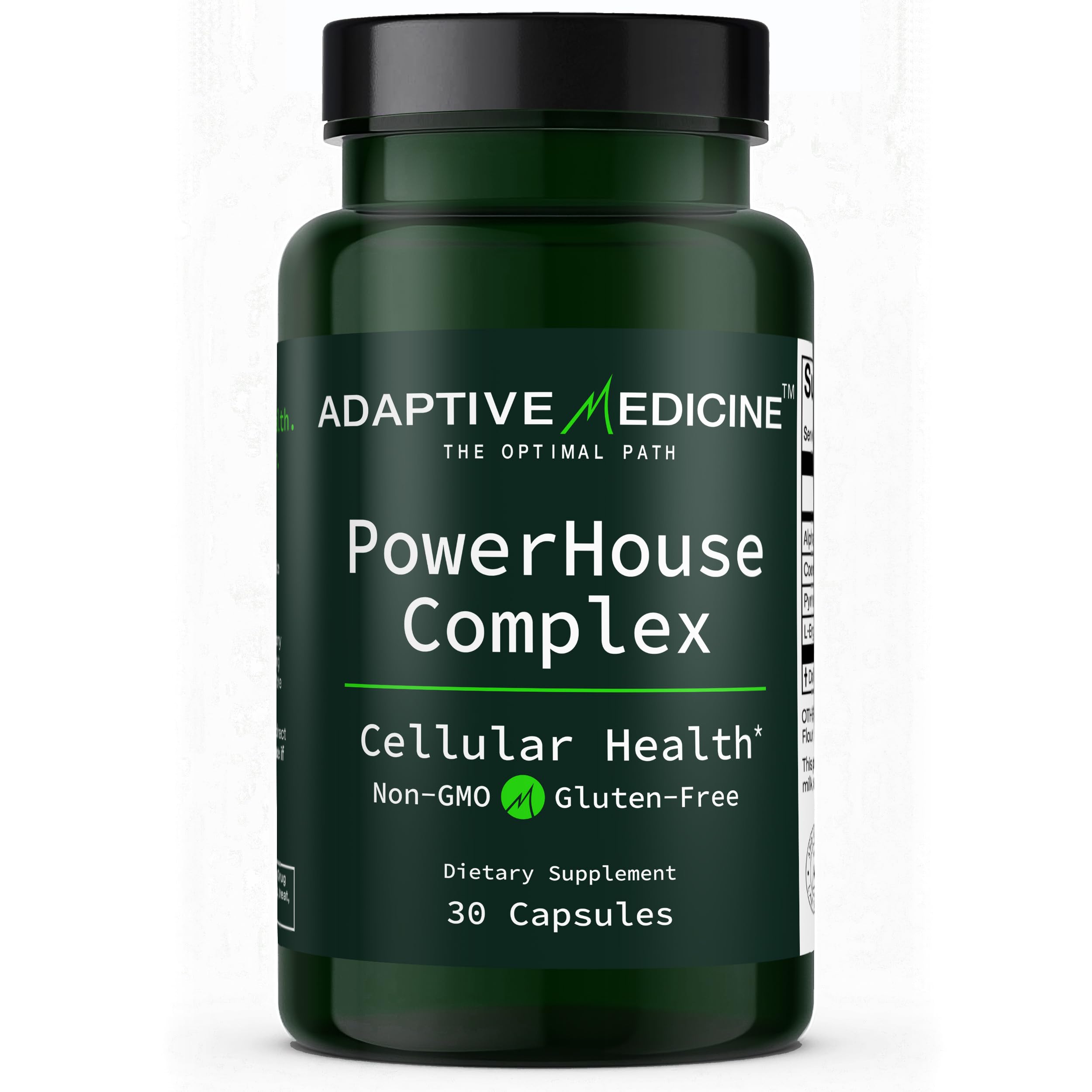 Adaptive Medicine PowerHouse Complex bottle with clean label for daily energy support.